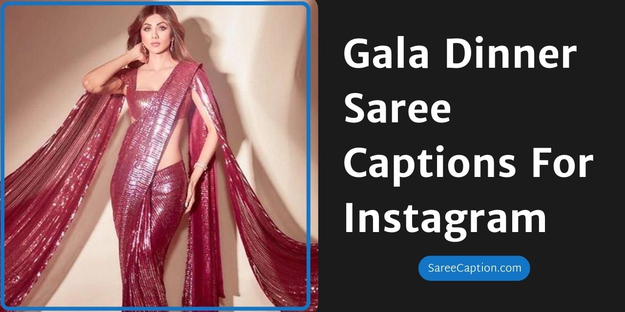 Gala Dinner Saree Captions For Instagram