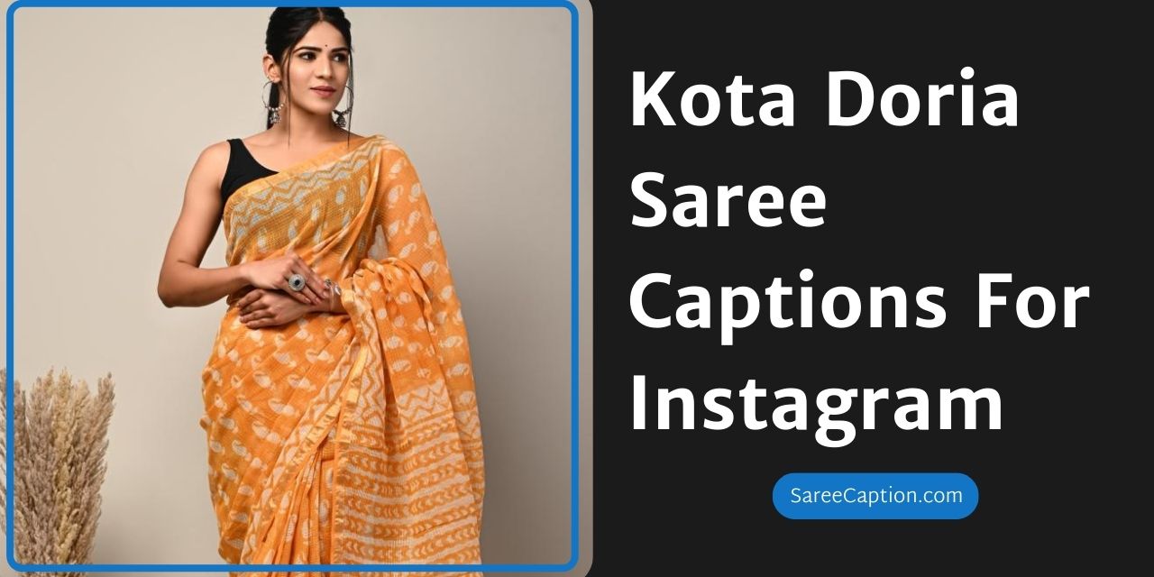 Kota Doria Saree Captions For Instagram