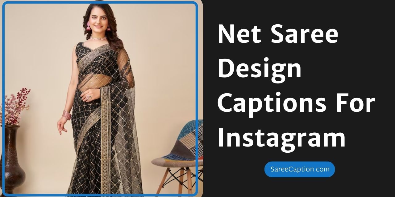 Net Saree Design Captions For Instagram
