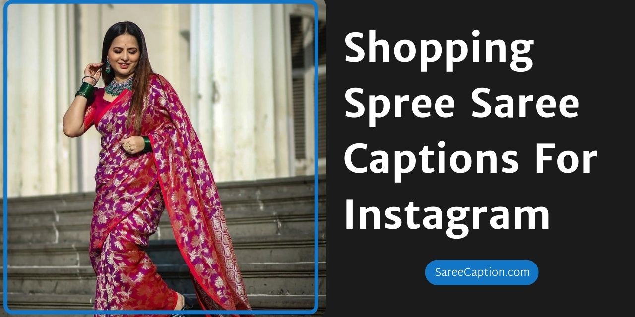 Shopping Spree Saree Captions For Instagram