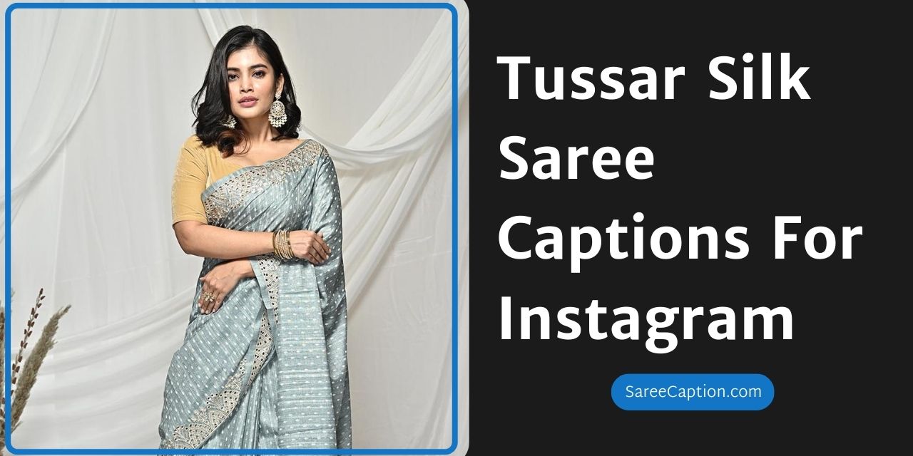Tussar Silk Saree Captions For Instagram