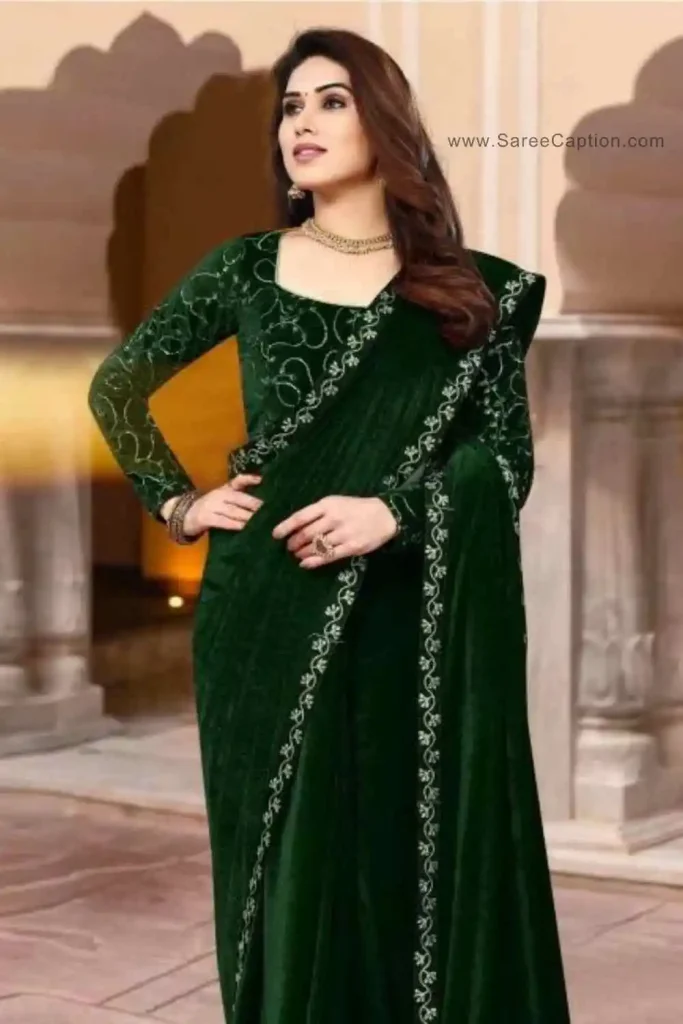 Green Saree Quotes For Instagram