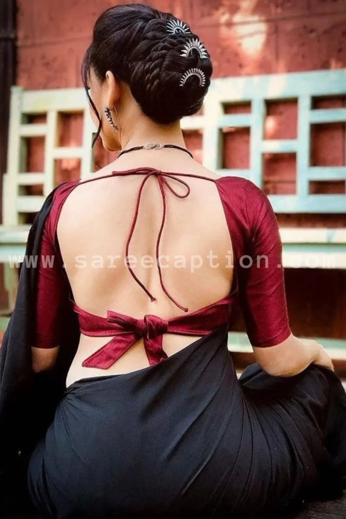 Knotted Back Saree Blouse Design