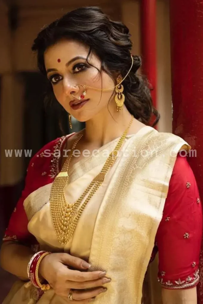 Traditional Bengali Saree Look